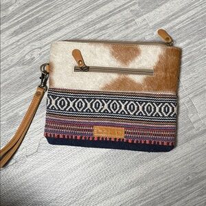 Like new Sixtease Hair On Wristlet Clutch